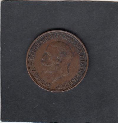 Beschrijving: 1/2 Penny GEORGIUS V  